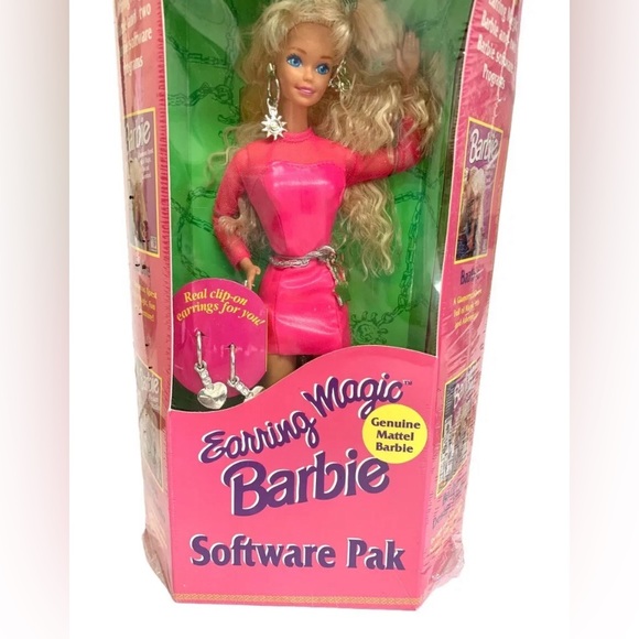 Earring Magic Barbie With Software Pak Radio Shack Exclusive 1992 Mattel - Picture 6 of 7